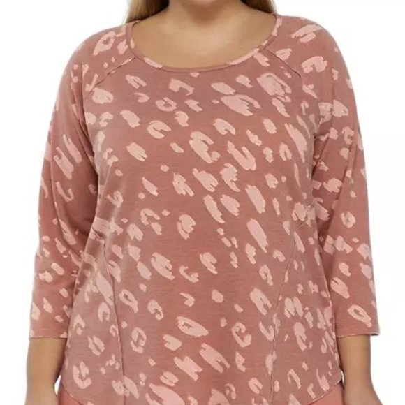 Wonderly Plus Size Animal Print Knit Top - Picture 1 of 6